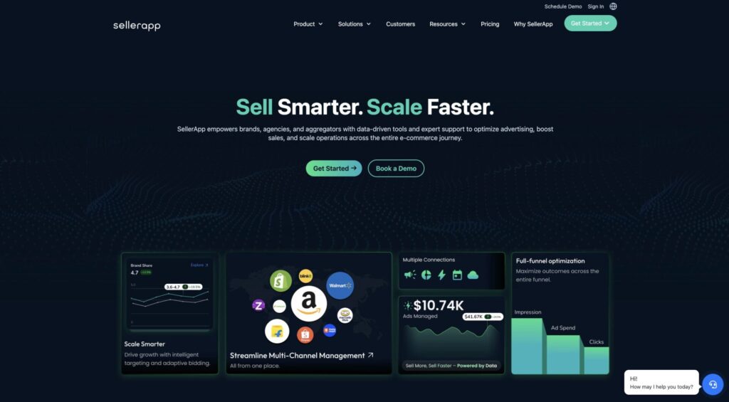 SellerApp website