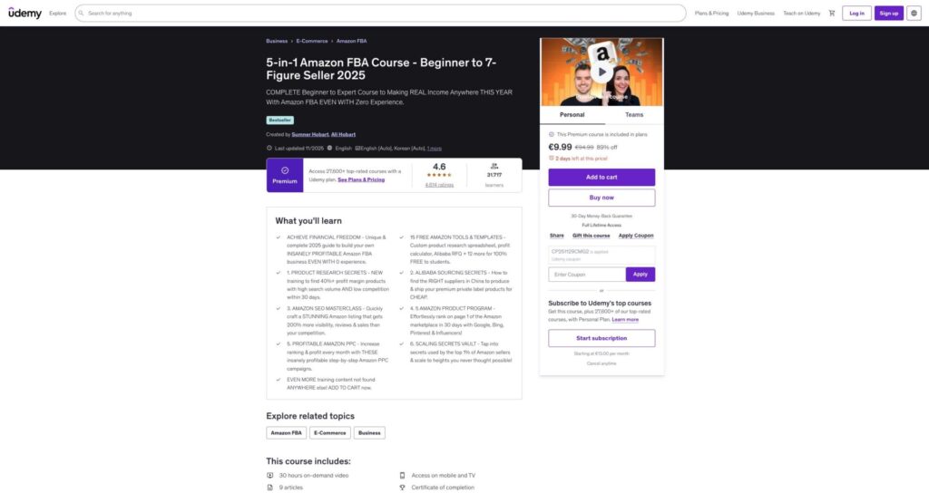 Curso 5 em 1 de Amazon FBA
