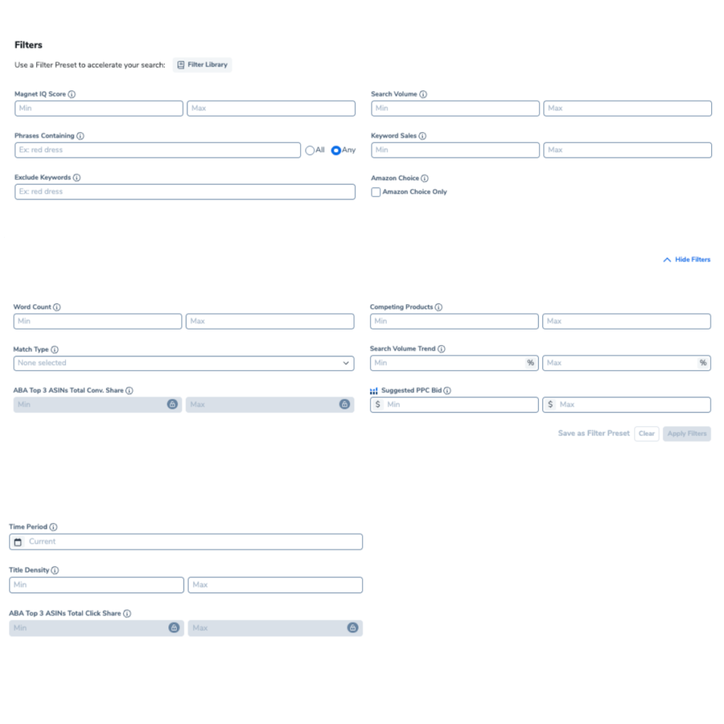 Helium 10 Magnet Filter